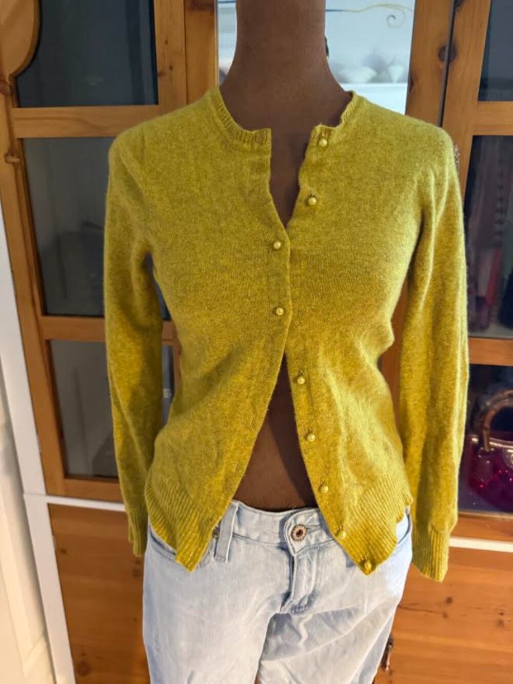 United Colors of Benetton Cardigan in Yellow Heather Size XS